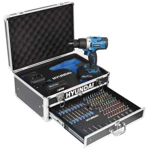 105-bit 20V cordless drill bit set in a case