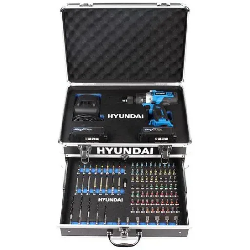 105-bit 20V cordless drill bit set in a case