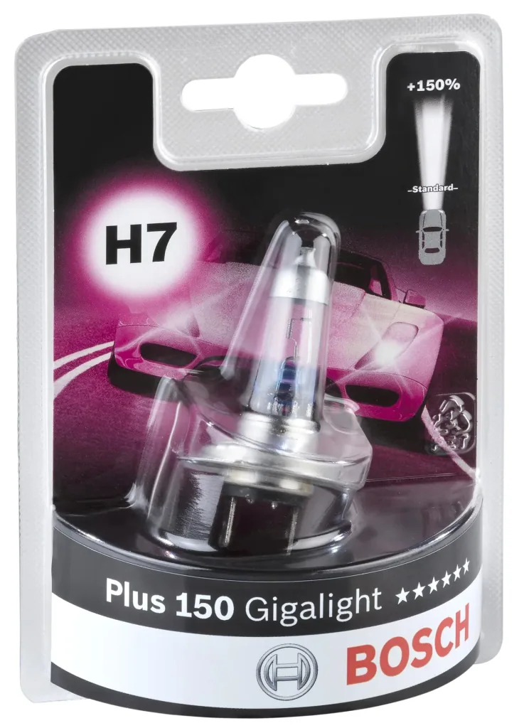 Bosch bulb Gigalight Plus 150 - H7 - 12 Volt 55 Watt - socket PX26d