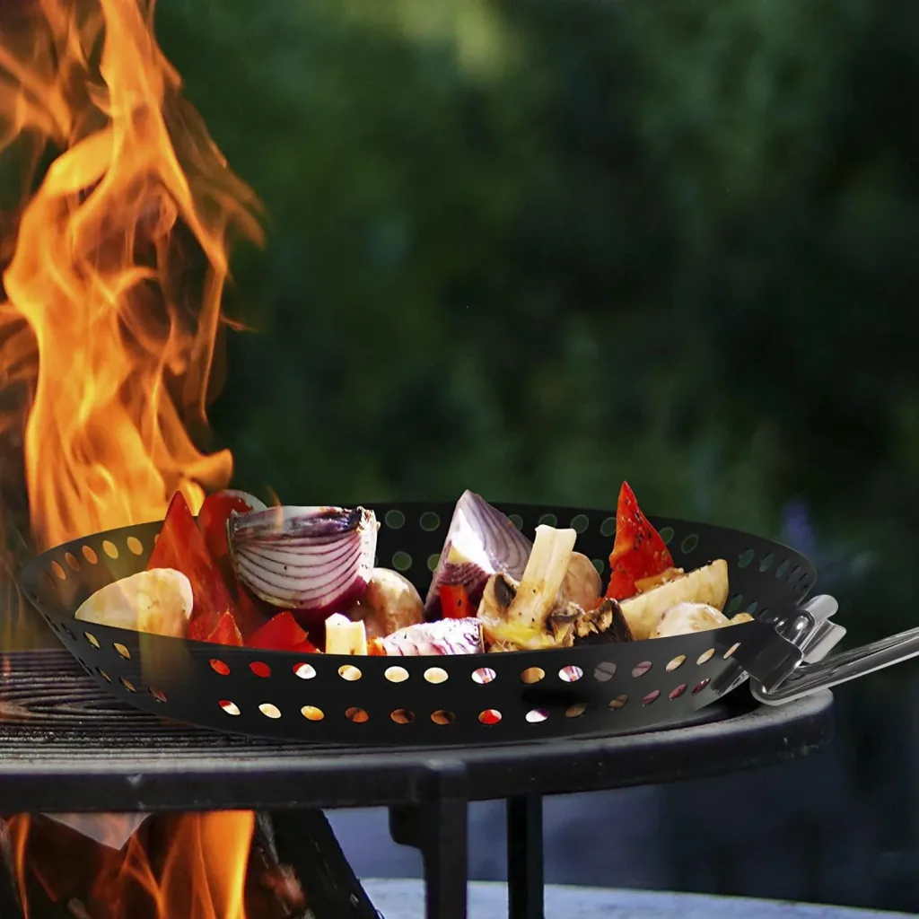 Non-stick grill and vegetable pan