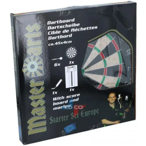 Masterdarts Dartboard Starter Set - including darts and scoreboard - 5.8 x 45.8 x 37cm