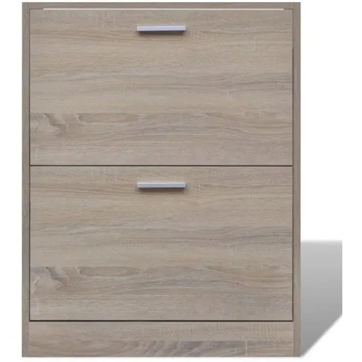 Shoe cabinet with 2 shelves in oak look