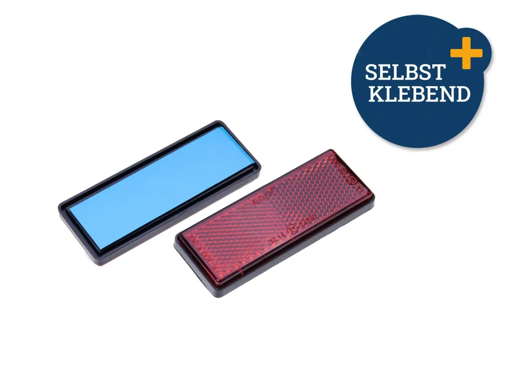 Reflector, red, square 2 pieces