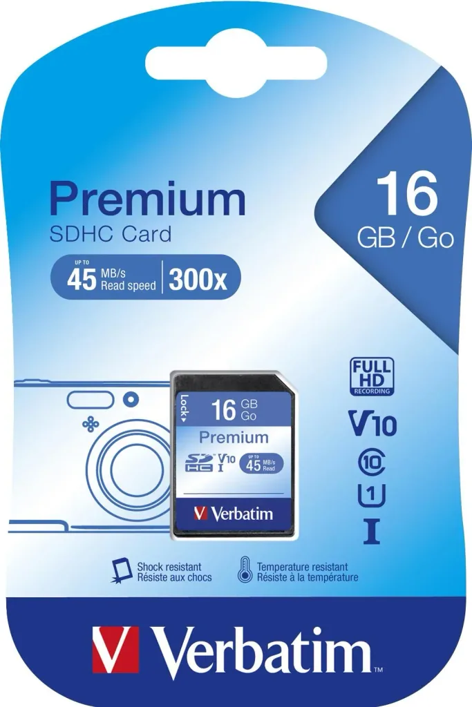 16 GB SDHC Premium memory card