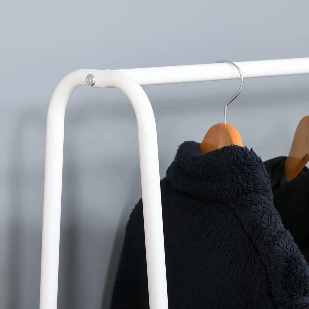 Clothes rack with 6 shelves white
