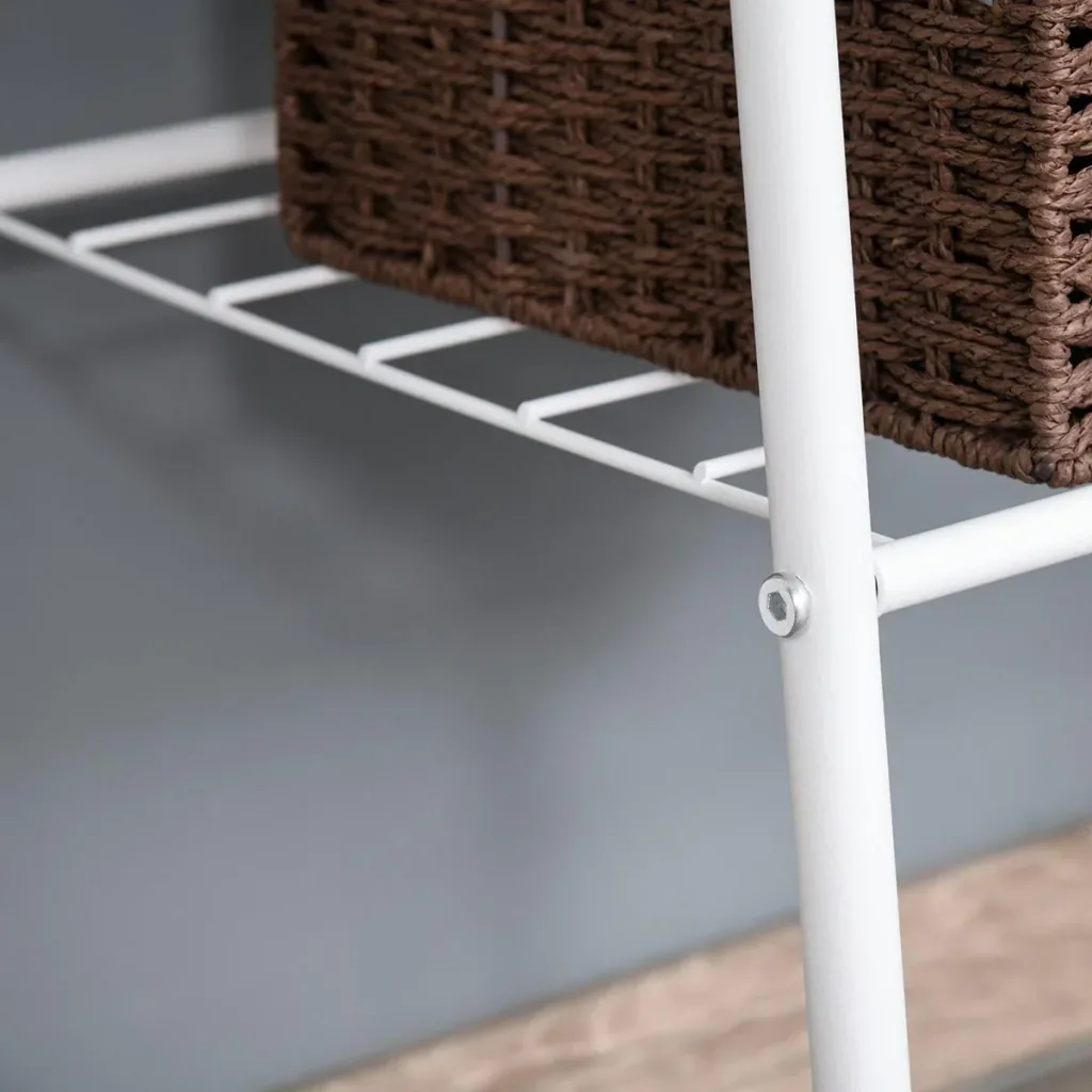 Clothes rack with 6 shelves white