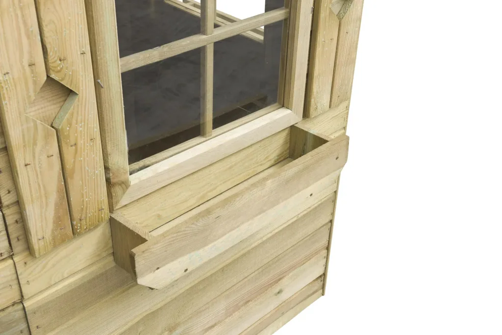 Luxury Milan wooden playhouse with plexiglass windows 2480 mm x 1610 mm x 2510 mm