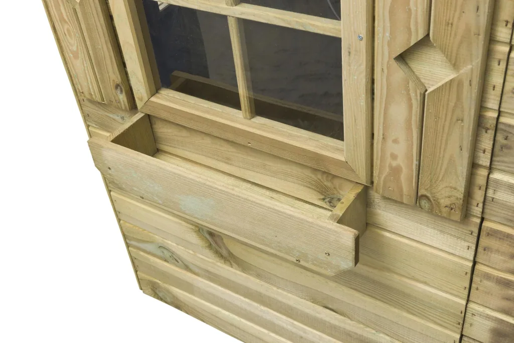 Luxury Milan wooden playhouse with plexiglass windows 2480 mm x 1610 mm x 2510 mm