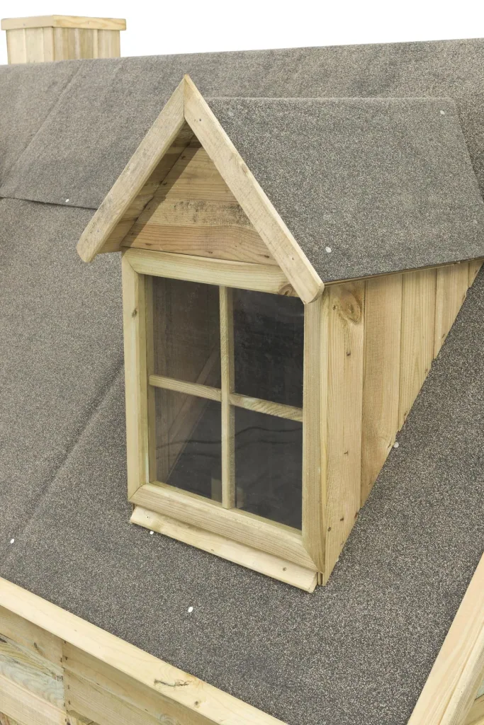 Luxury Milan wooden playhouse with plexiglass windows 2480 mm x 1610 mm x 2510 mm