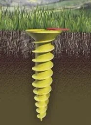 DUO ground screw anchor for screwing in/ fastening rotary clothes dryers