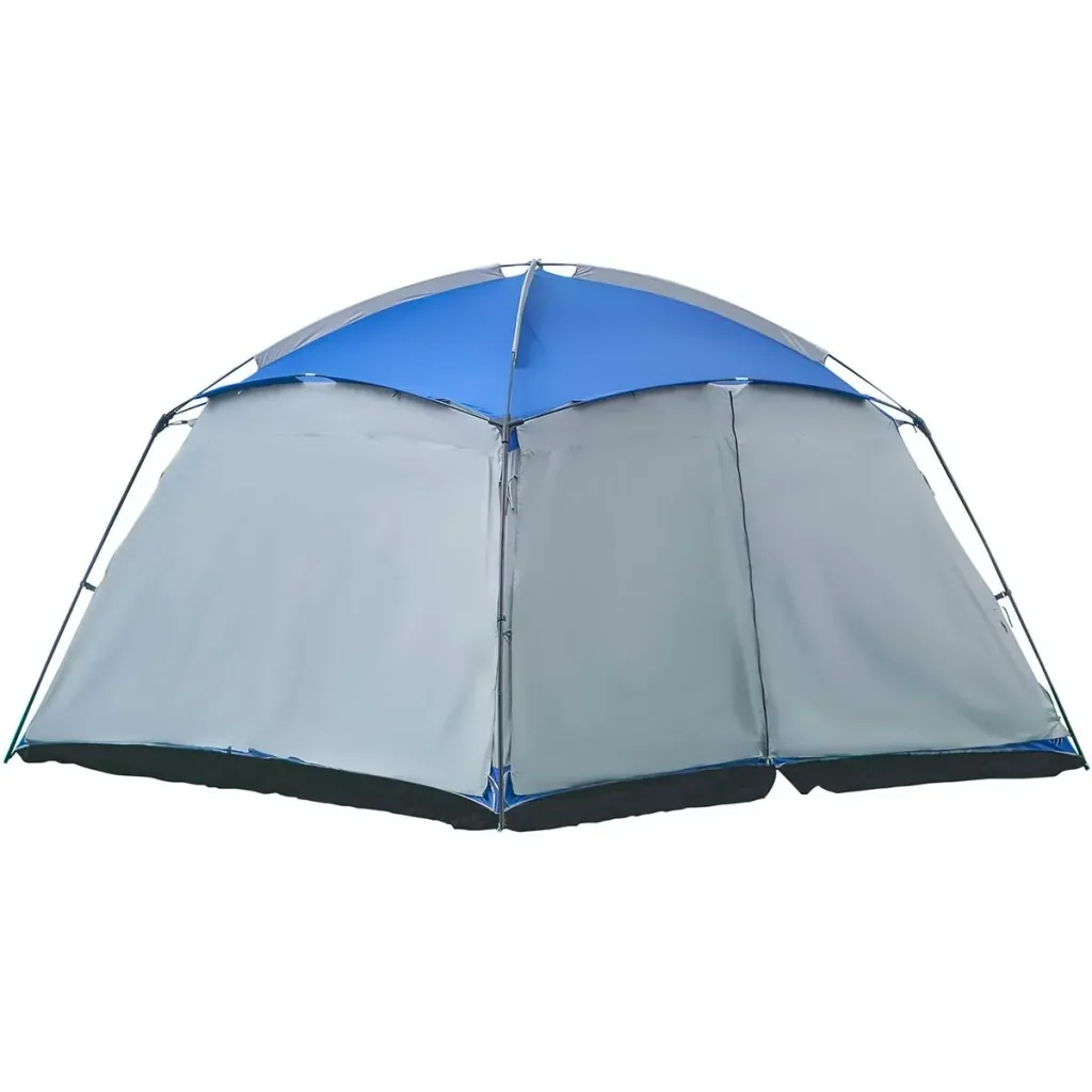 Camping tent for 8 people - including carrying bag - blue - 3.6 x 3.6 x 2 m