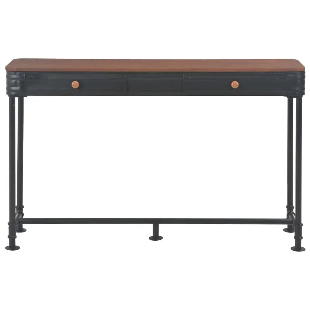 Wall table with 2 drawers 120x30x75 cm solid pine