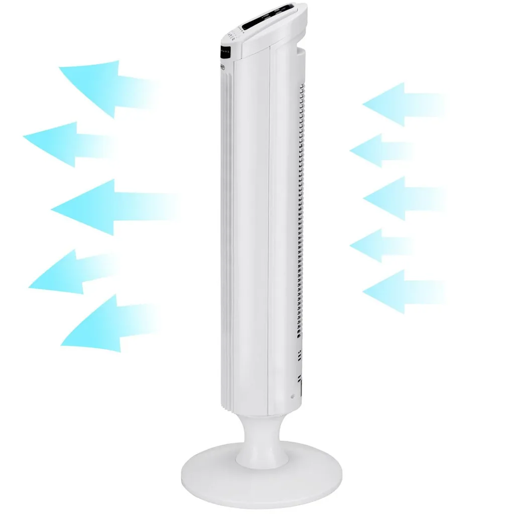 Tower fan with remote control, Turbofuncite & Aromabox white