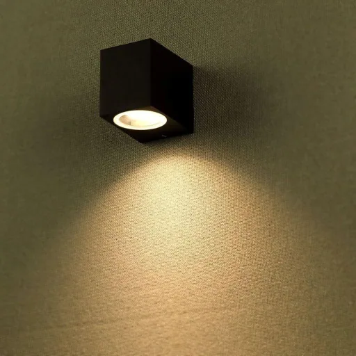 VT-7651SQ outdoor wall light - GU10 - black - square - IP44