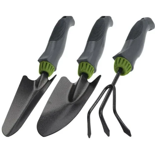 Complete 7-piece garden set with grass trimmer, hedge trimmer and small garden tools