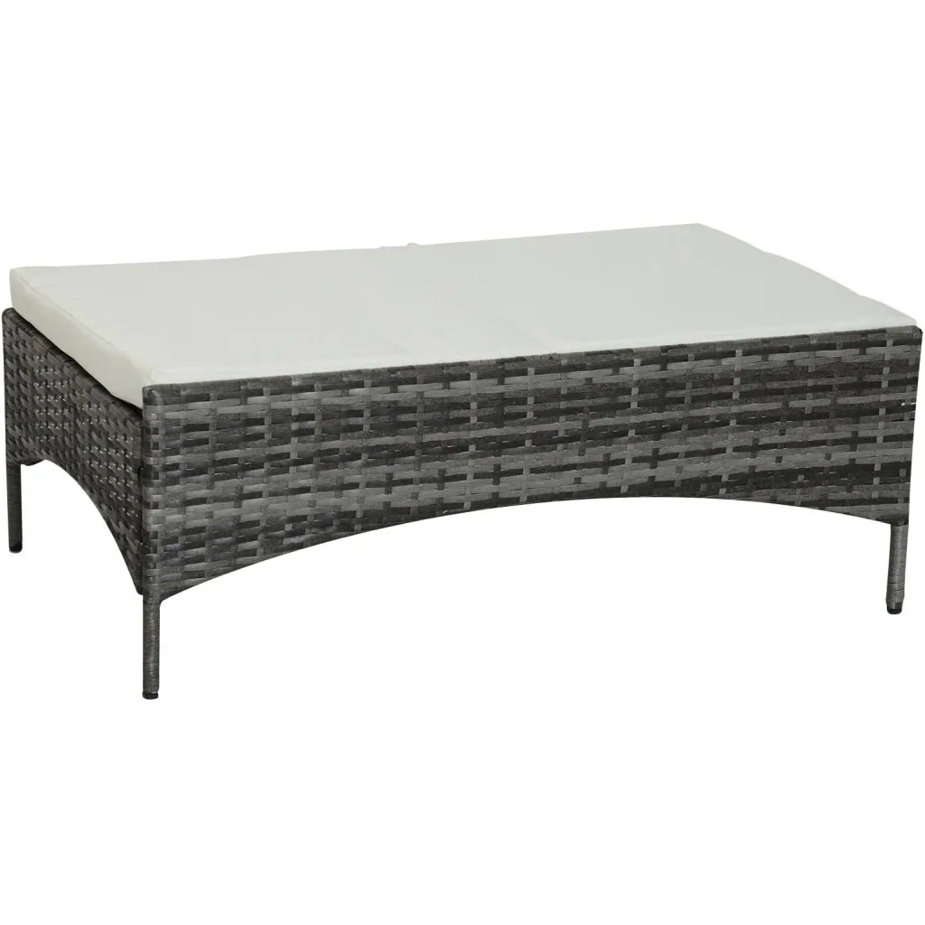 2-piece garden sofa garden furniture lounge rattan furniture polyrattan + metal 2-seater sofa 1 x stool with sunroof
