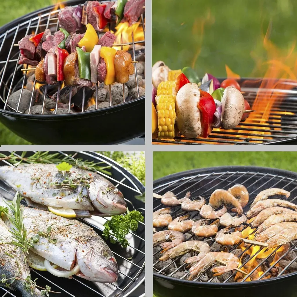 BBQ Round Table Grill - Camping Grill - Grill Area Ø34 cm