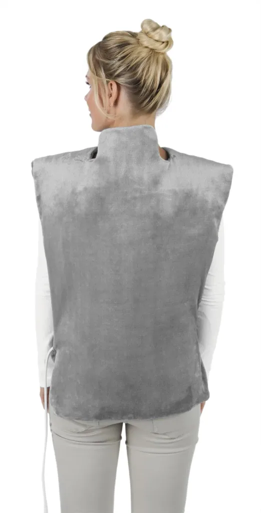 2-in-1 heated blanket with massage function, 100 watts, grey