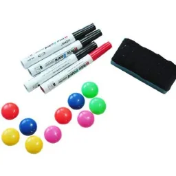 Whiteboard magnetic board with aluminum frame including accessories 60x45 cm