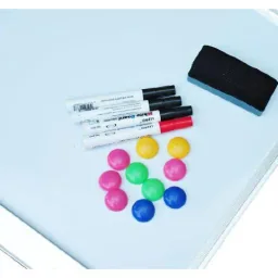 Whiteboard magnetic board with aluminum frame including accessories 60x45 cm