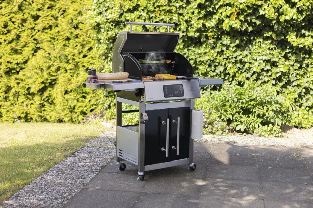 Electric grill wagon EG-II-590, silver color
