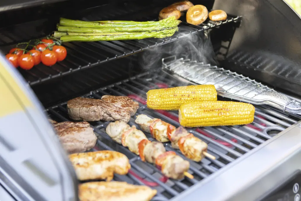 Electric grill wagon EG-II-590, silver color