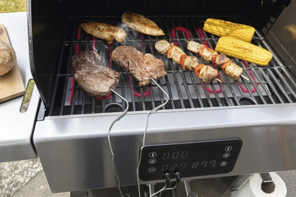 Electric grill wagon EG-II-590, silver color