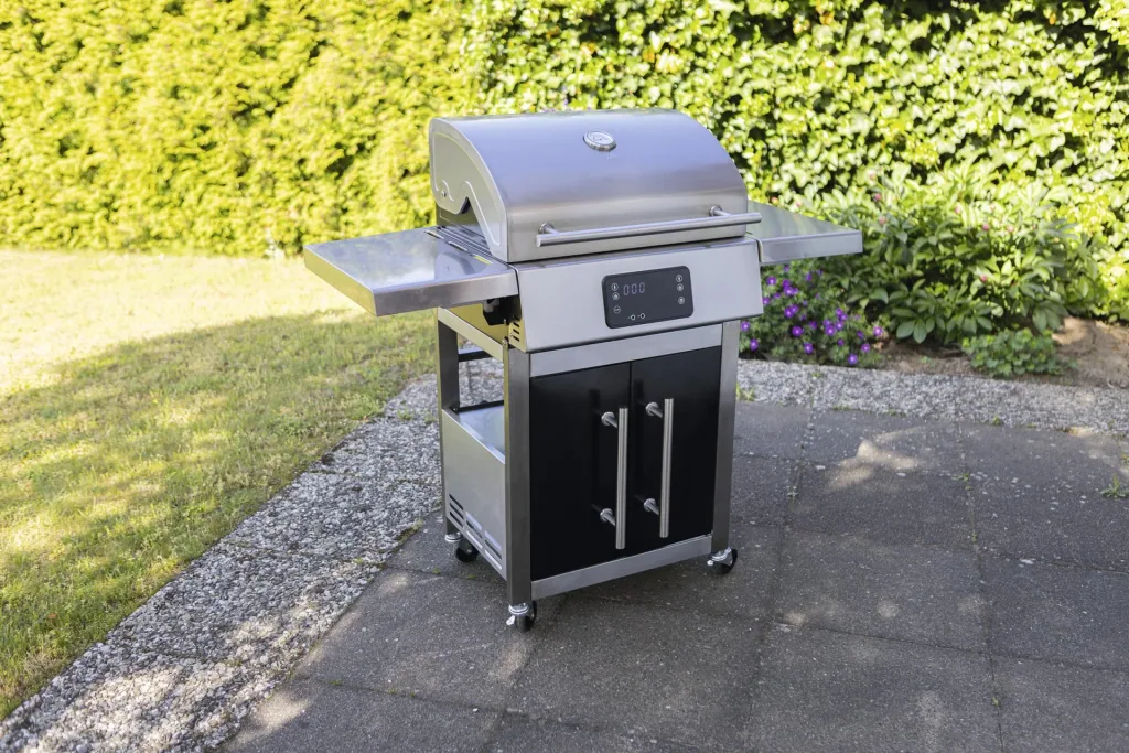 Electric grill wagon EG-II-590, silver color