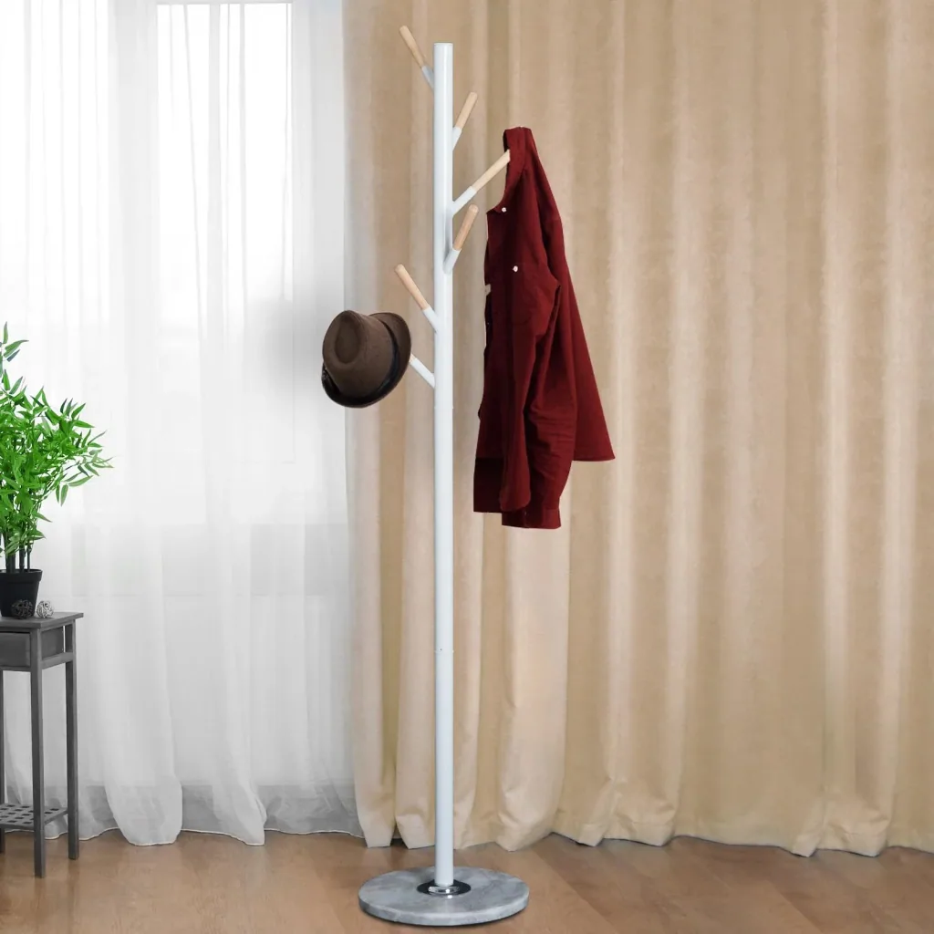 Coat rack with 6 hooks