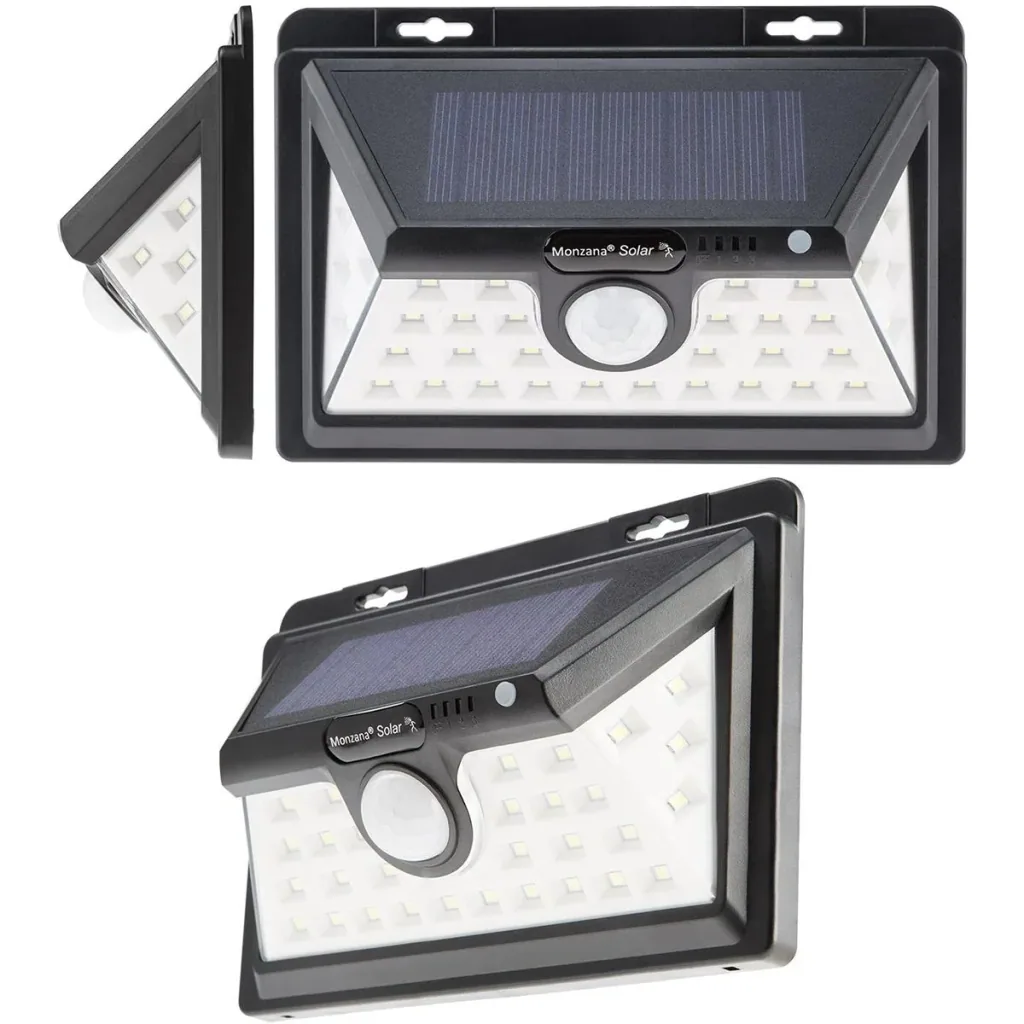 Solar wall light with motion detector 34 LEDs