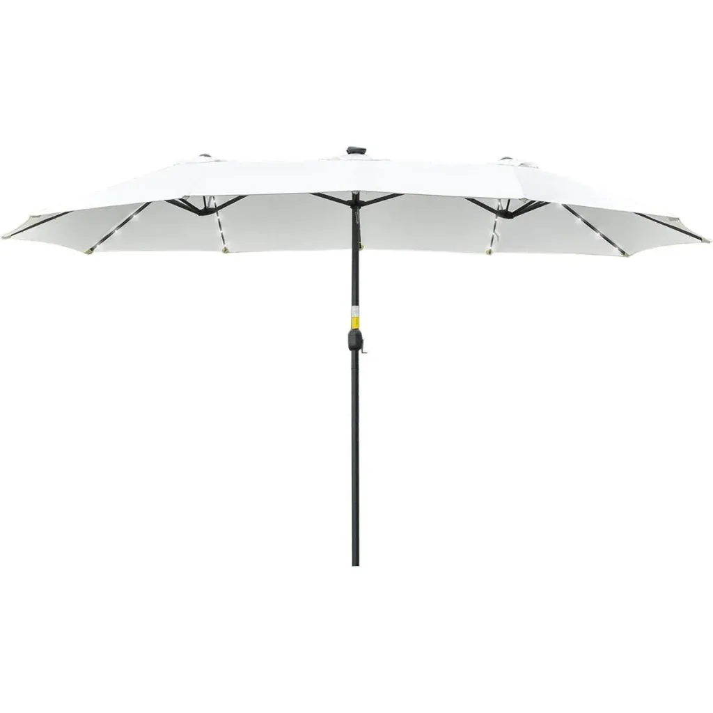 Parasol with LED - White - 4.5 meter area