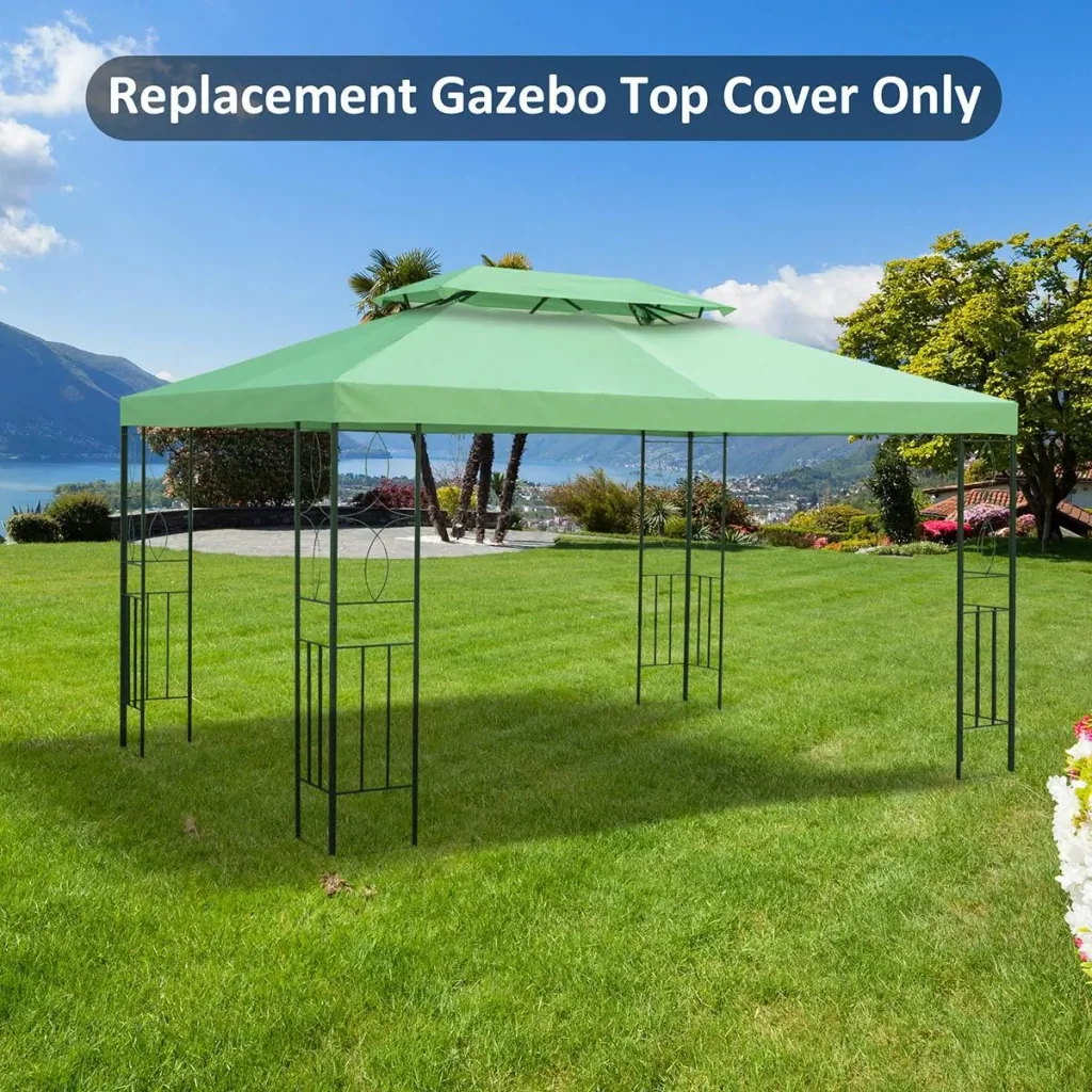 Replacement roof pavilion roof for metal pavilion garden pavilion party tent garden tent polyester 3x4m green