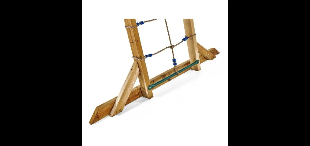 Wooden climbing frame monkey bars, outdoor climbing frame for children, climbing net, ladder, monkey bars