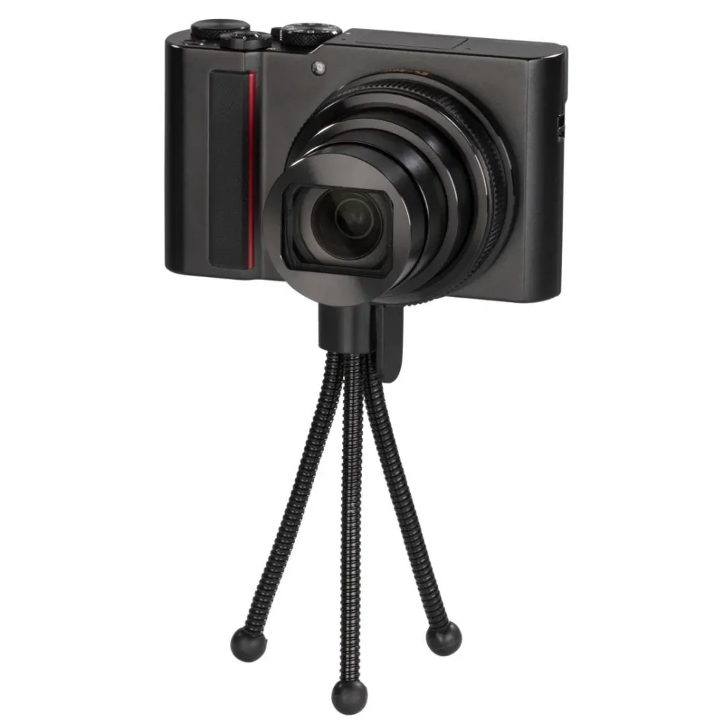 Handy mini tripod with flexible legs and mounting clip
