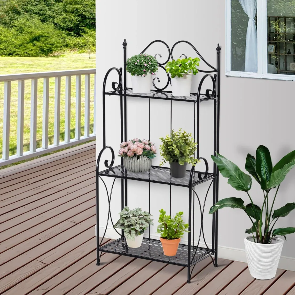 Garden shelf with 3 shelves