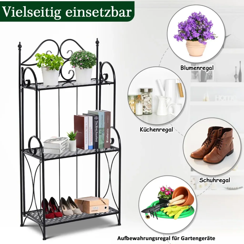 Garden shelf with 3 shelves