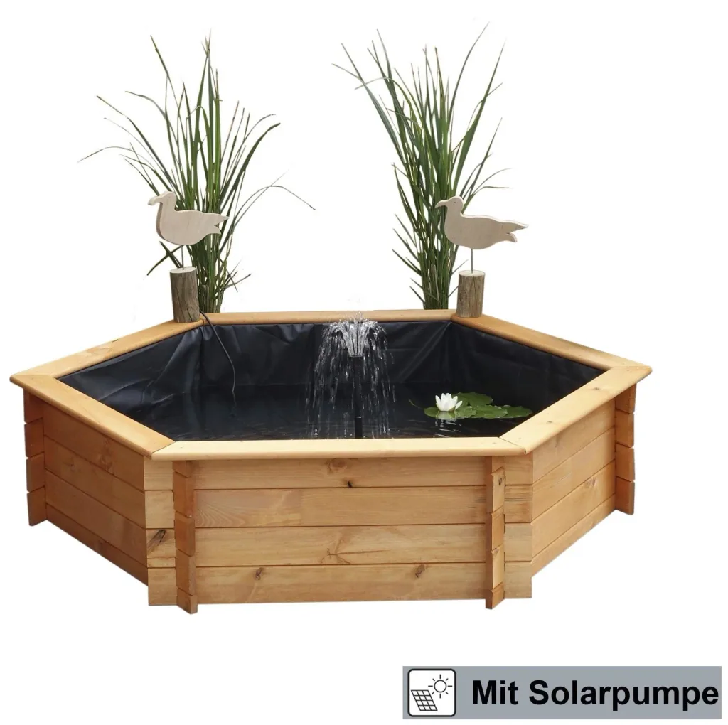 Hexagonal raised pond 125 cm solar