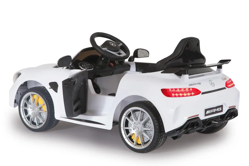Ride-on Mercedes-Benz AMG GT R for children, 2.4 GHz, 12 Volt, white
