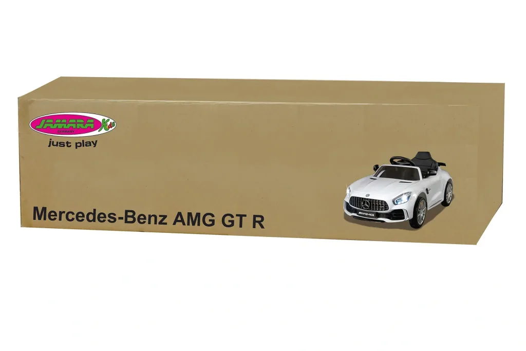 Ride-on Mercedes-Benz AMG GT R for children, 2.4 GHz, 12 Volt, white