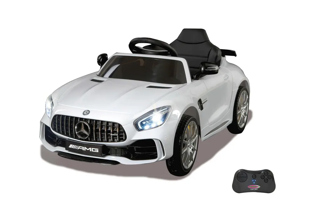 Ride-on Mercedes-Benz AMG GT R for children, 2.4 GHz, 12 Volt, white