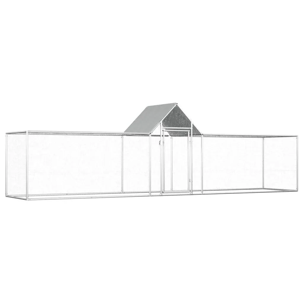 Chicken coop 5x1x1.5 m galvanized steel