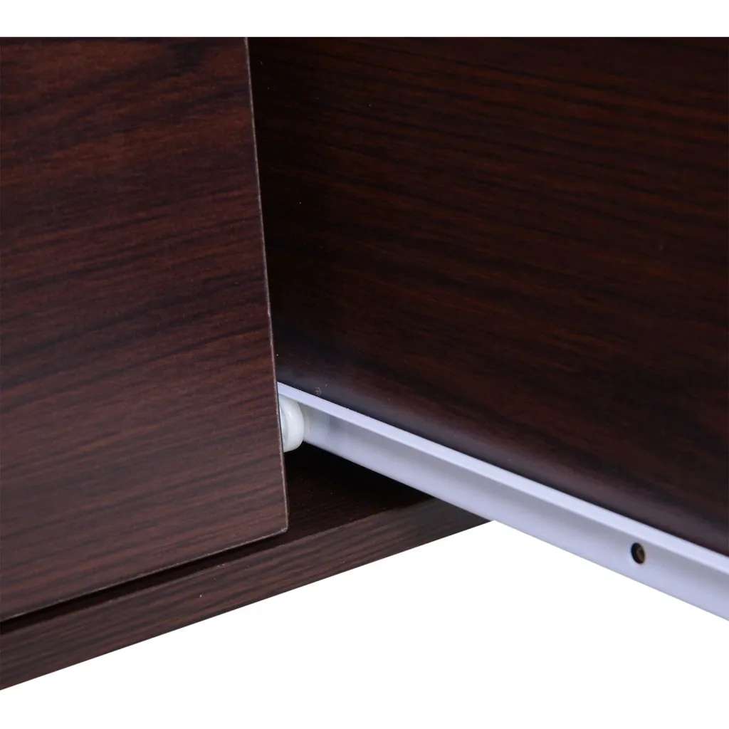 TV table TV cabinet base cabinet 2 x drawer wood dark coffee 120 x 39.5 x 60.5 cm
