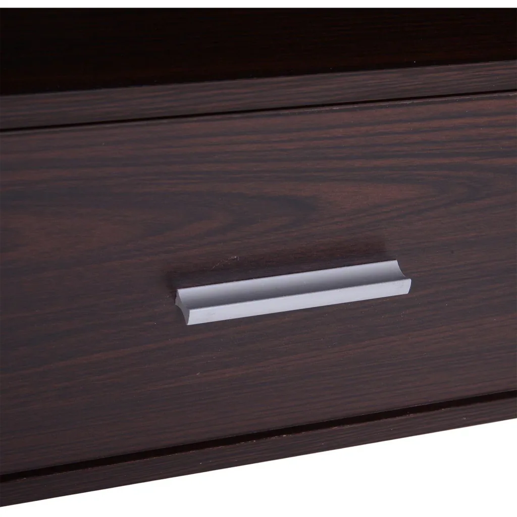 TV table TV cabinet base cabinet 2 x drawer wood dark coffee 120 x 39.5 x 60.5 cm