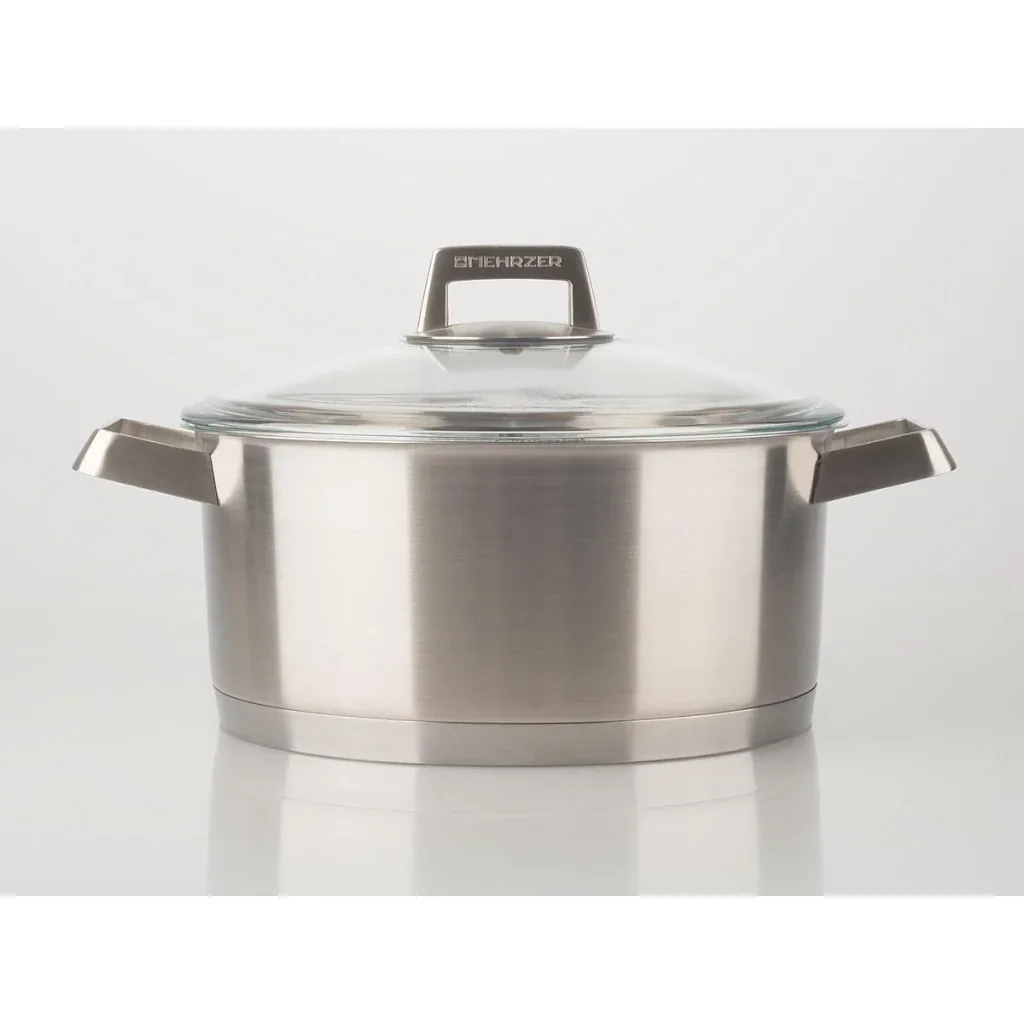 Mehrzer Premium - Low saucepan with lid - 24 cm - stainless steel