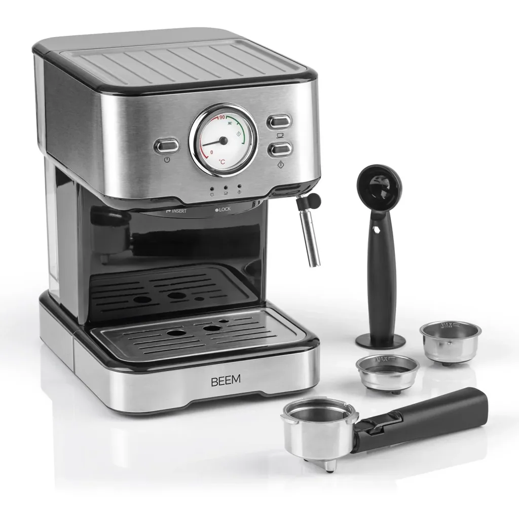 Portafilter machine "Espresso Select", stainless steel, 1100 watts, 15 bar