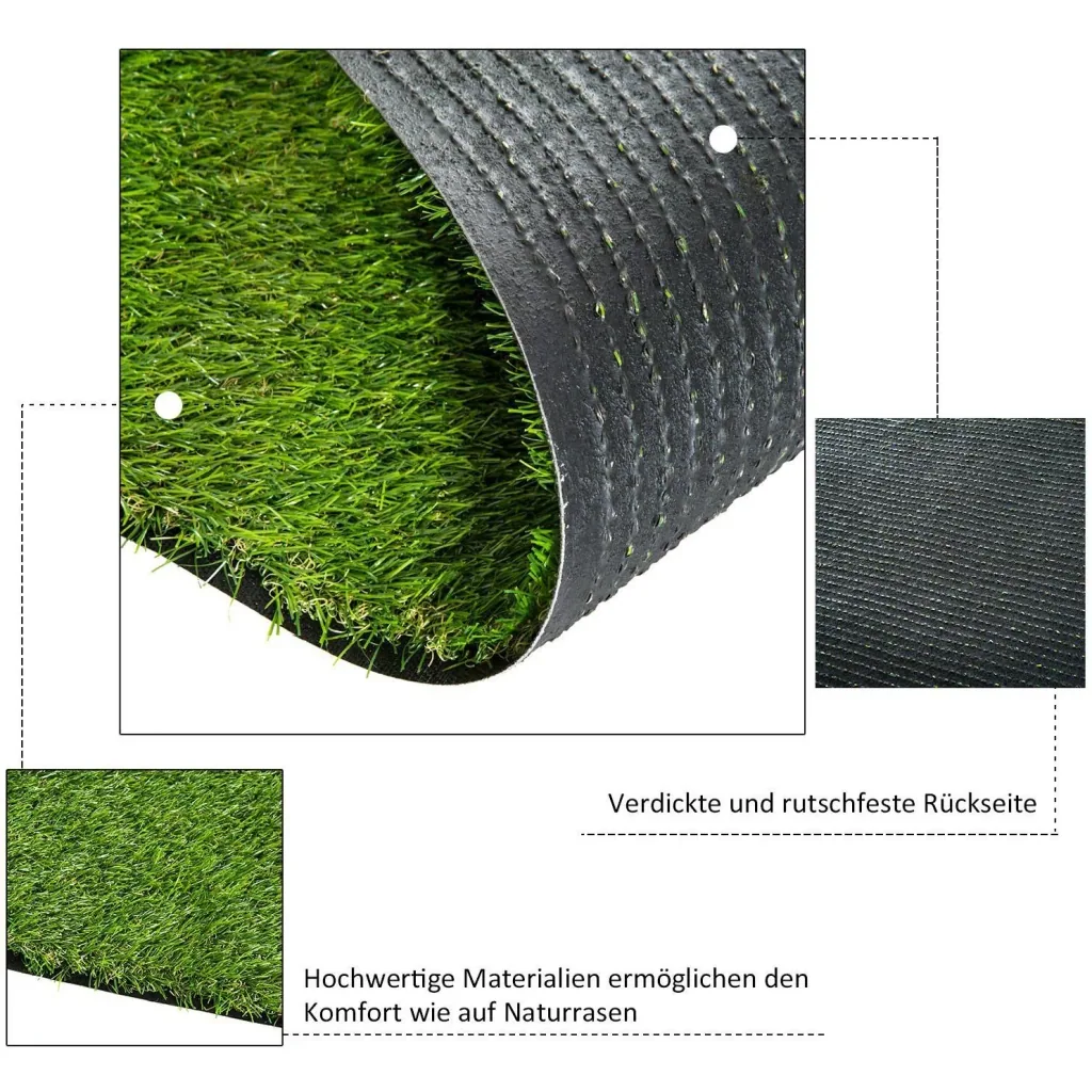 3 rolls of artificial turf 300x100cm 20mm green