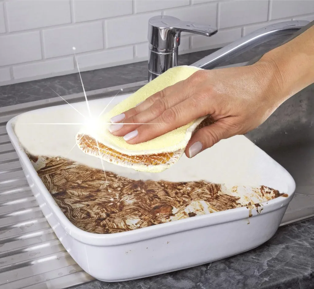 Copper sponge with box + microfiber copper cloths 2 in 1, 2 pcs