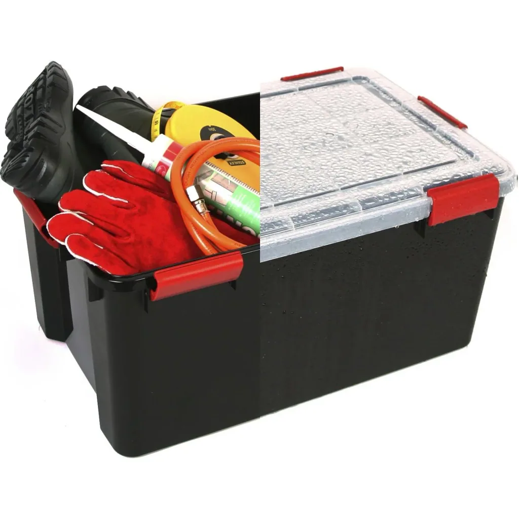 Waterproof box AT-L BkR/C/D, black, 50 liters