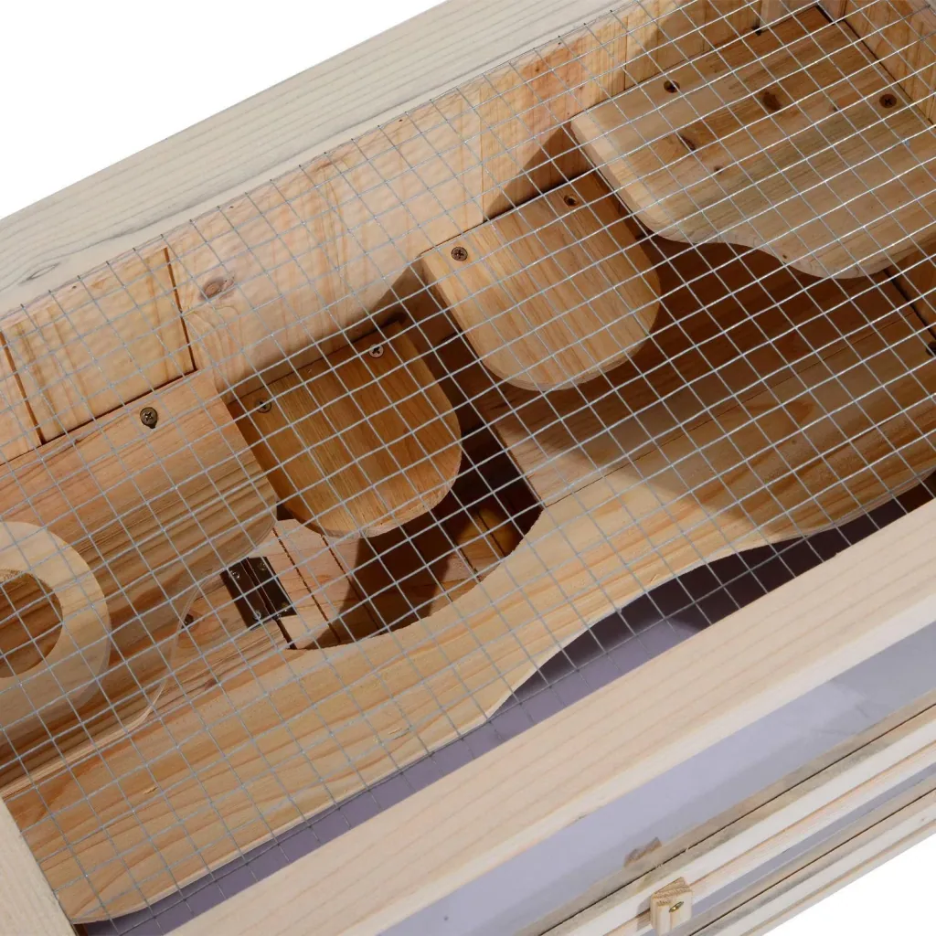 Hamster cage, mouse cage, rodent cage, wood, 60 x 35 x 42 cm