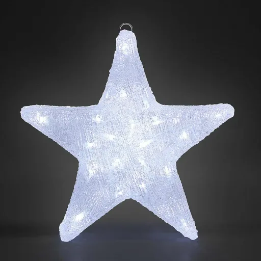 LED Acrylic Christmas Star | Bright White | 30 x 5 x 30 cm | For Indoor and Outdoor Use